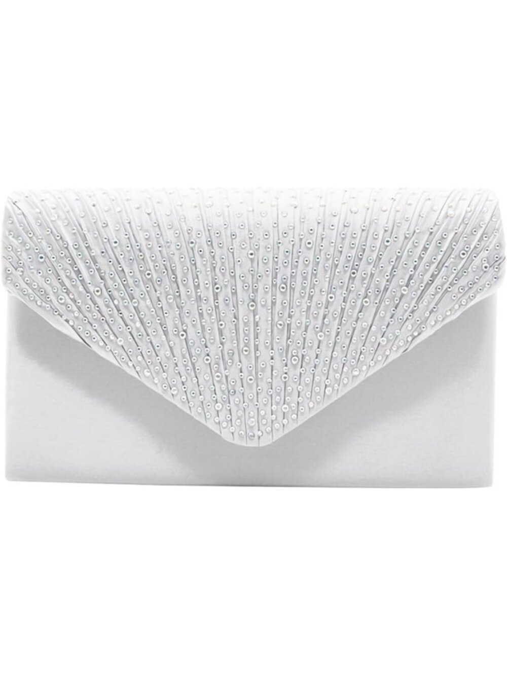 Women's White Evening Handbag Bridal Wedding Bag Formal Party Clutch Purse